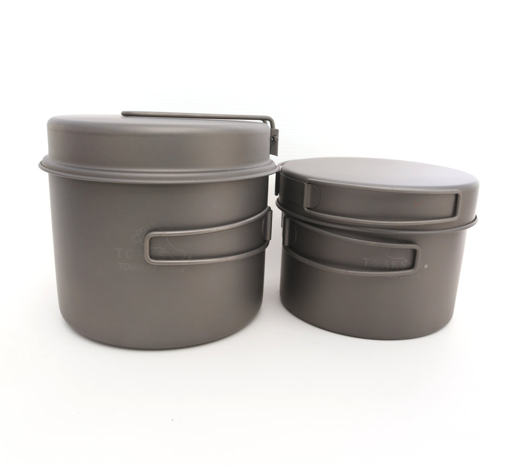 TOAKS Titanium 1600ml Pot with Pan / 1300ml Pot with Pan Combo
