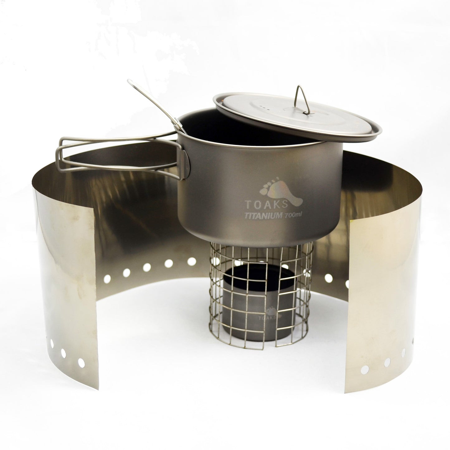 TOAKS Titanium Alcohol Stove Cook System with 700ml Pot