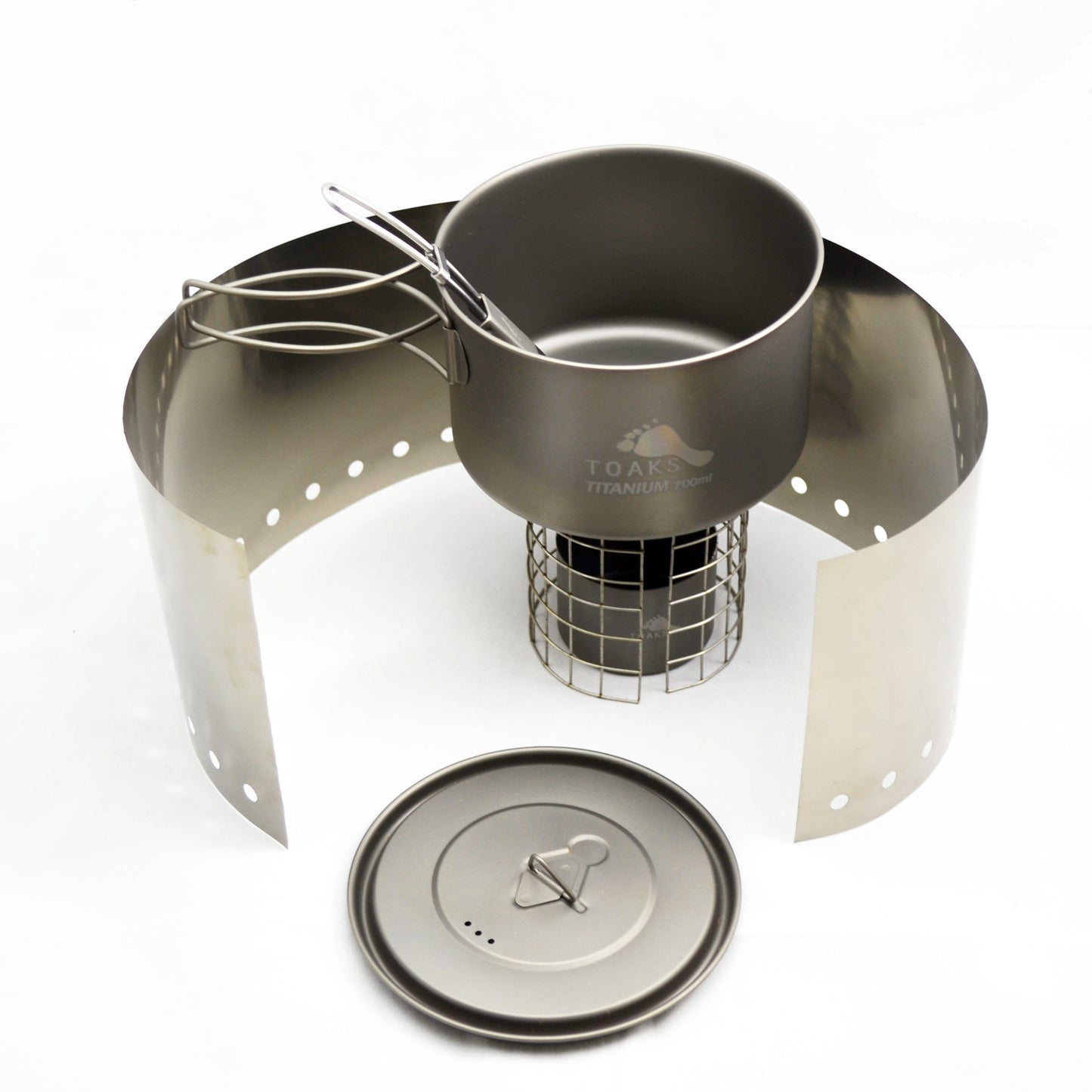 TOAKS Titanium Alcohol Stove Cook System with 700ml Pot